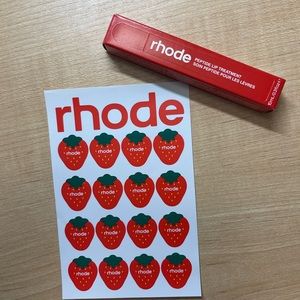 Brand new rhode strawberry peptide lip + stickers